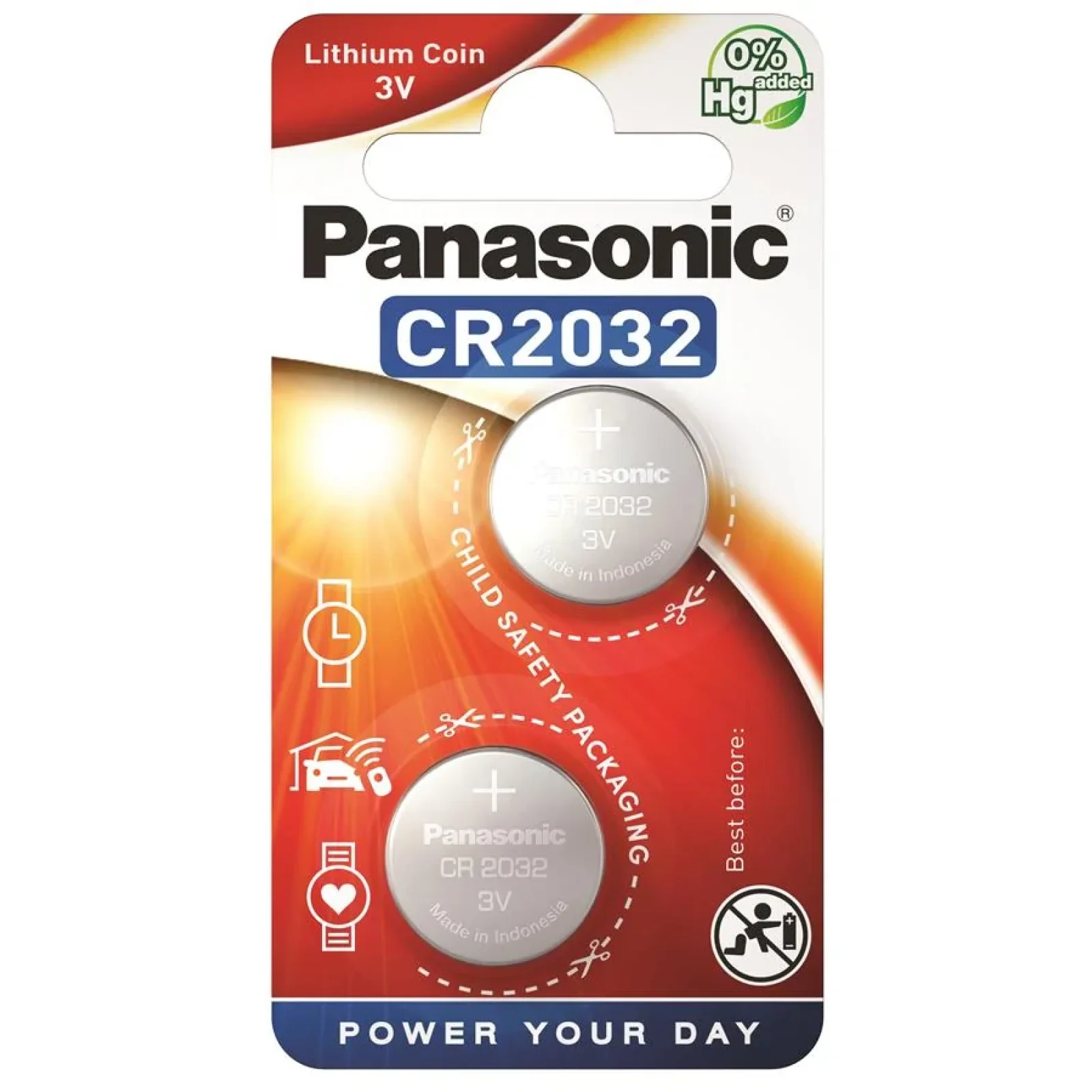 Батарейка Panasonic CR 2032 BLI 2 LITHIUM